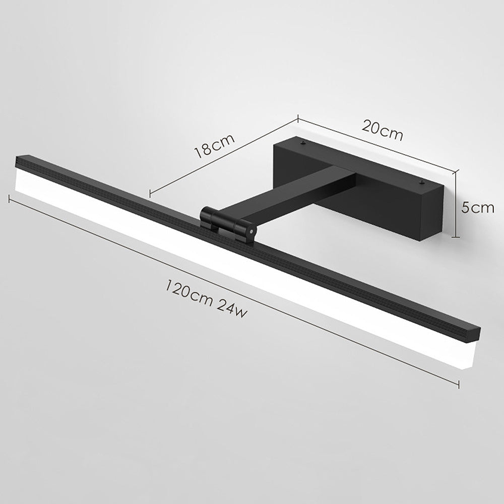 Black Contemporary LED Mirror Bathroom Wall Light