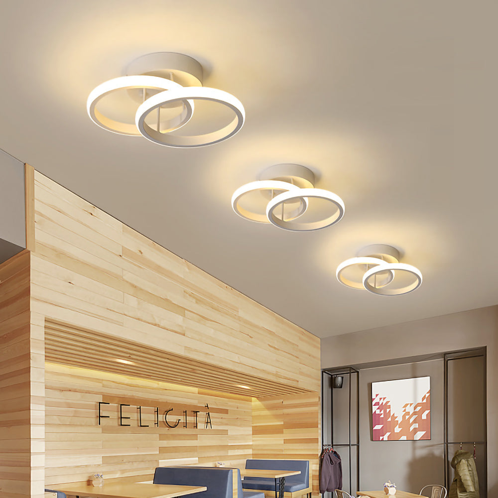 Modern White Metal LED Ceiling Light