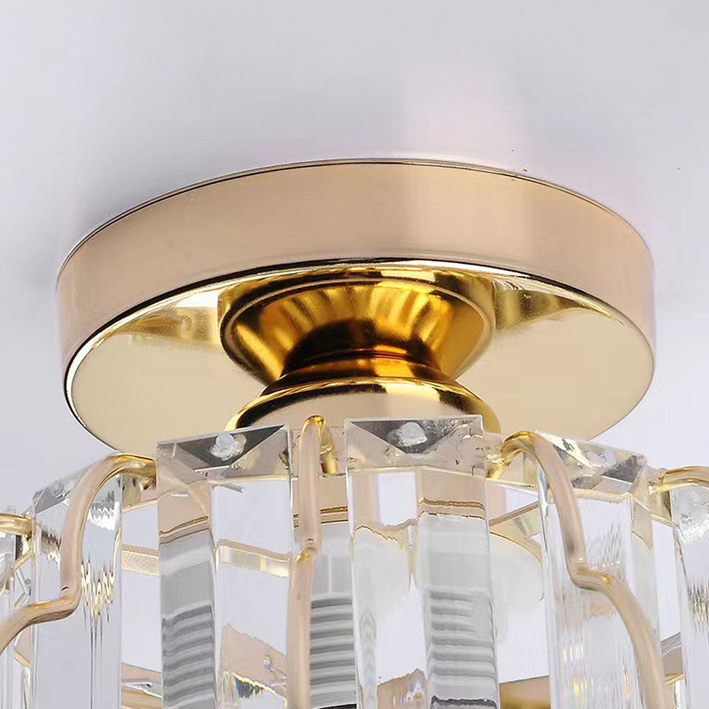 Gold Crystal Hallway Ceiling Light