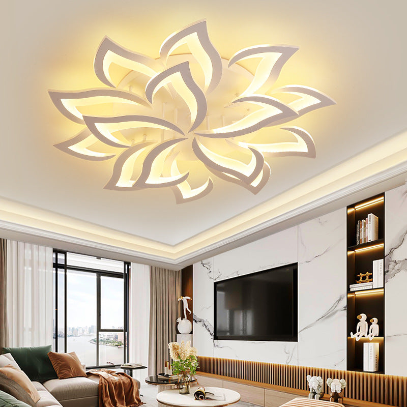 Modern Flower Shaped Metal LED Ceiling Light