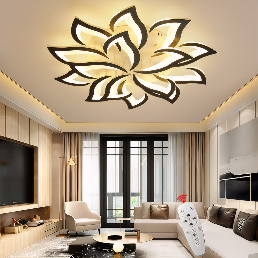 Modern Flower Shaped Metal LED Ceiling Light