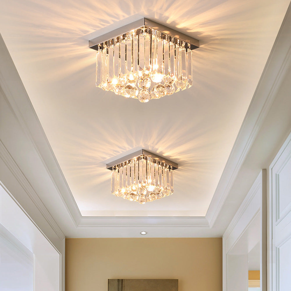 Contemporary Modern Crystal Ceiling Light