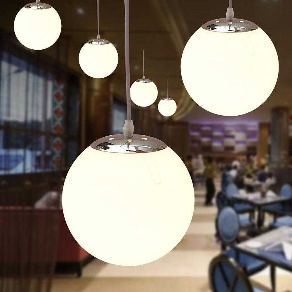 Simple Glass 1 Head Restaurant Pendant Light
