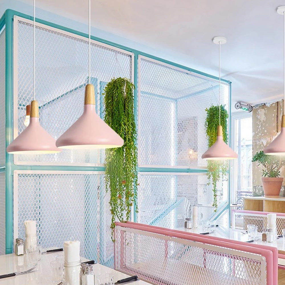 Nordic Macaron Wooden Creative Pendant Lamp