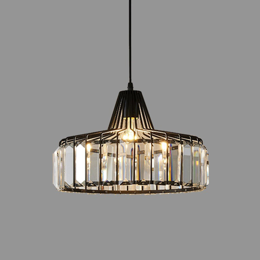 Black Modern Crystal Hanging Pendant Light