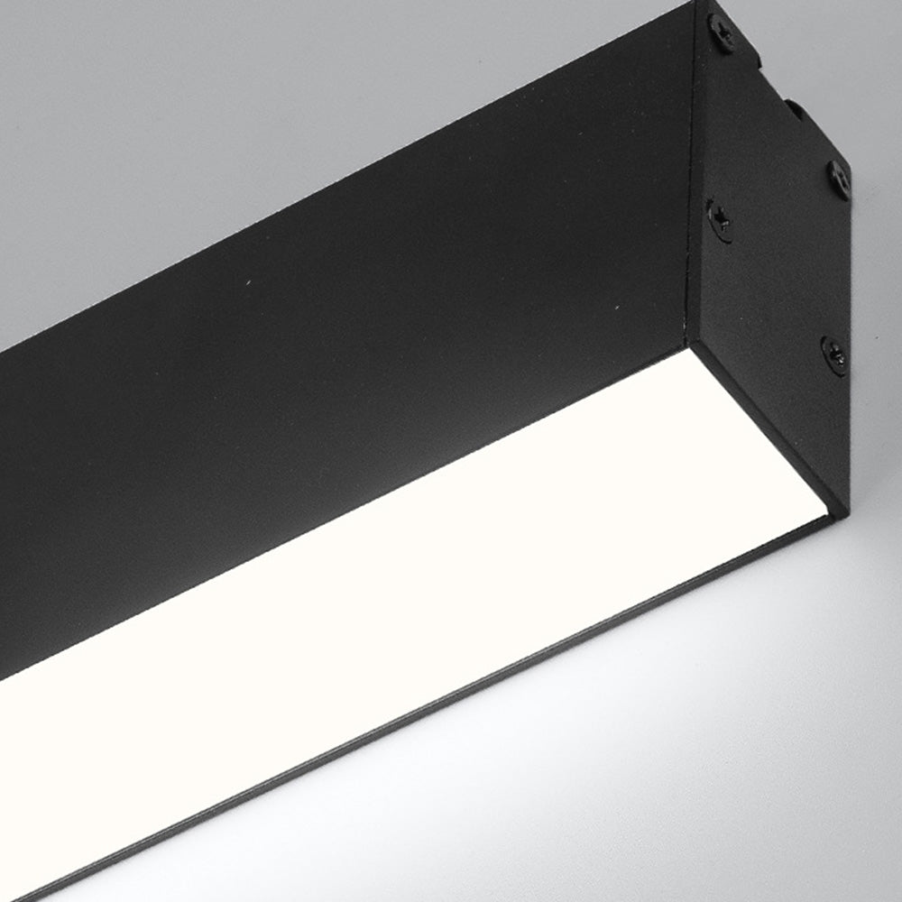 Black Sleek Long Strip Aluminum LED Ceiling Light