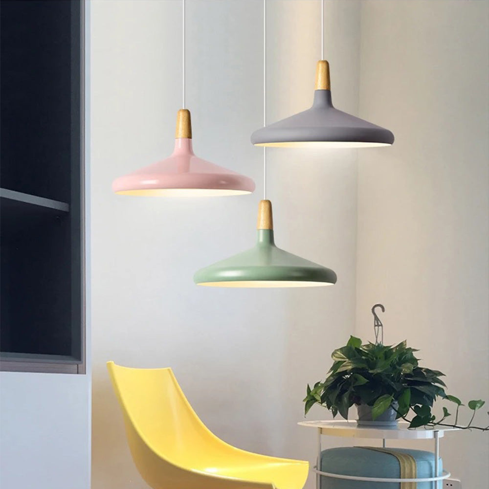 Nordic Macaron Wooden Creative Pendant Lamp
