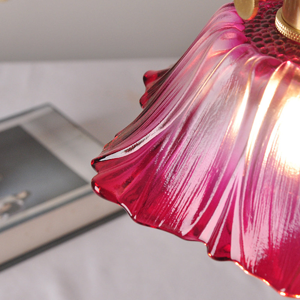Retro Glass Flower Pendant Light For Dining Room