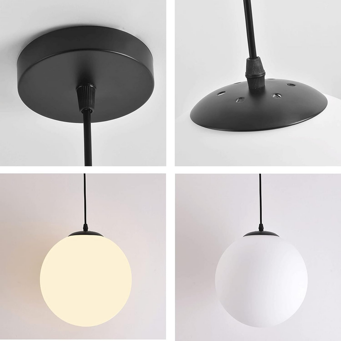 Simple Glass 1 Head Restaurant Pendant Light