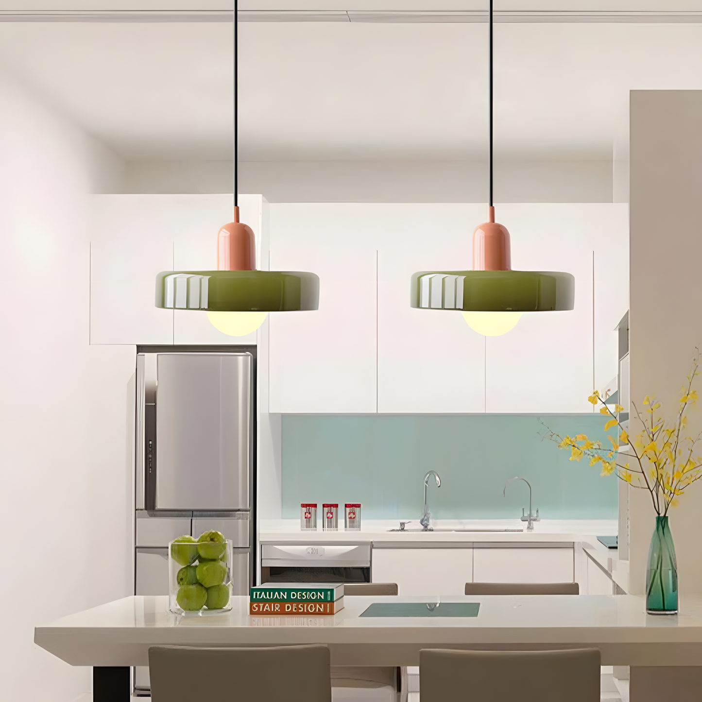 Bauhaus Modern Colorful Glass Pendant Light