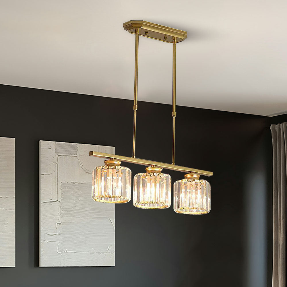 Nordic Multi Head Glass Island Chandelier
