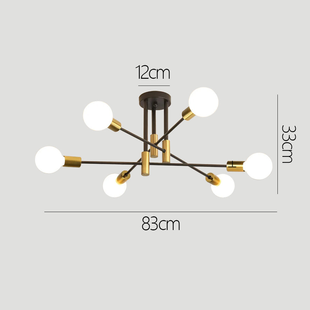 Modern Nordic Black Metal Ceiling Light