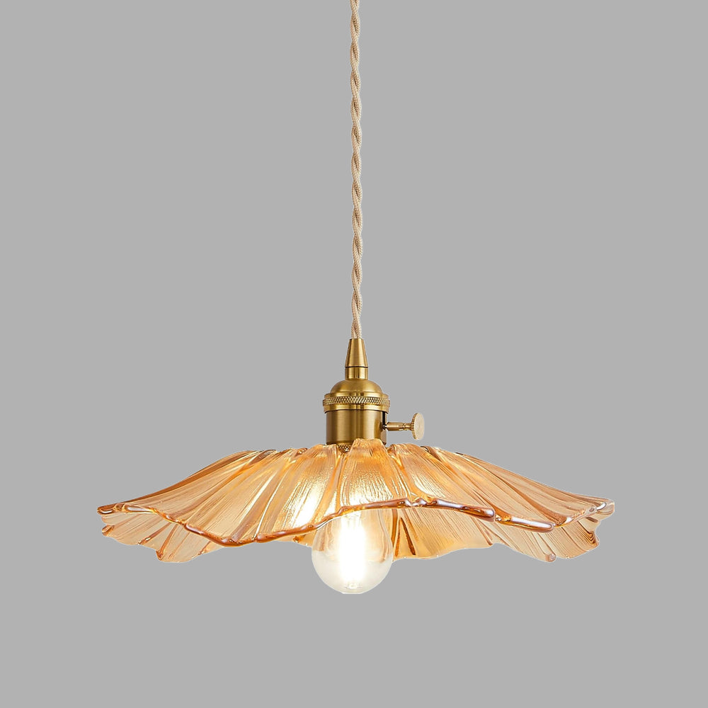 Retro Glass Flower Pendant Light For Dining Room