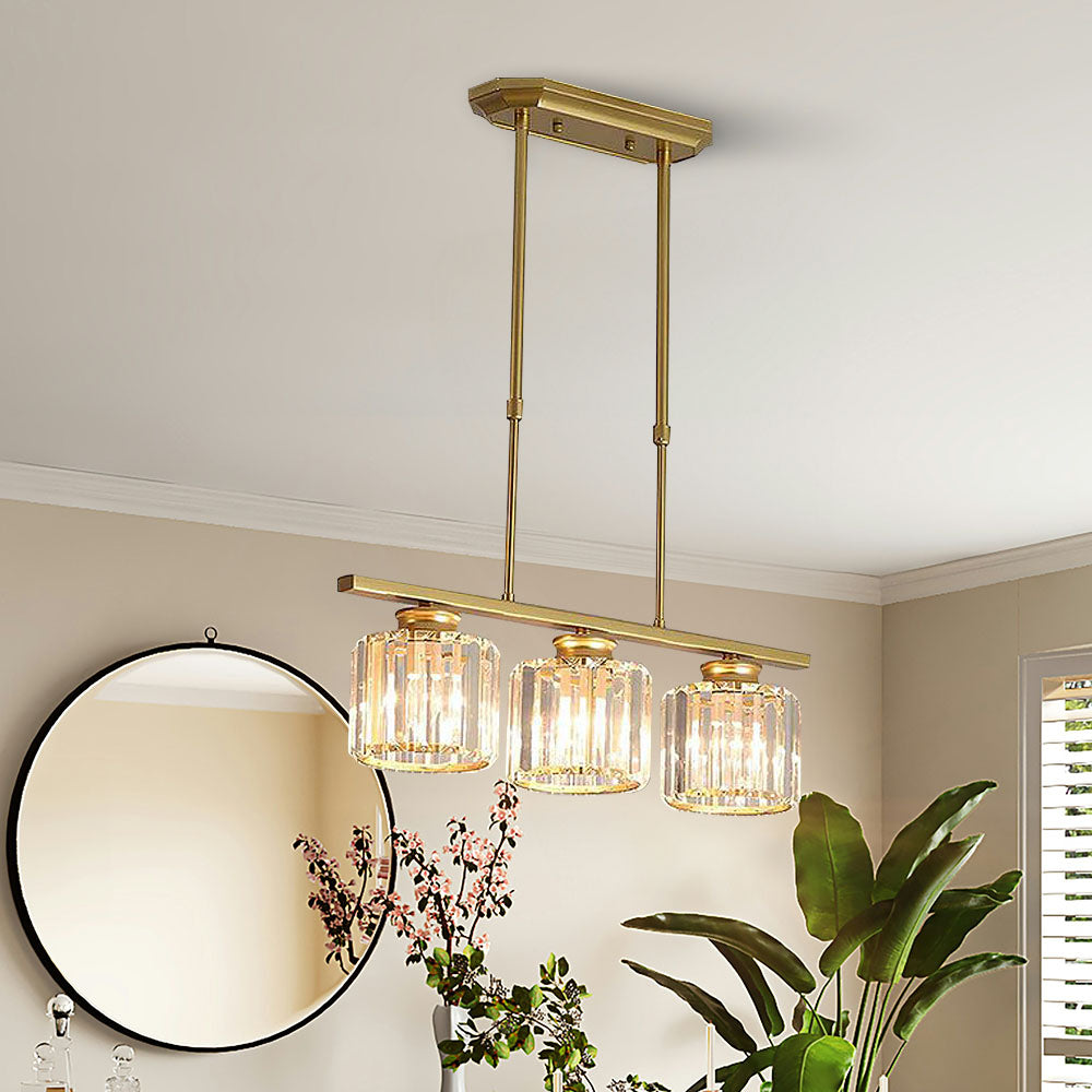 Nordic Multi Head Glass Island Chandelier