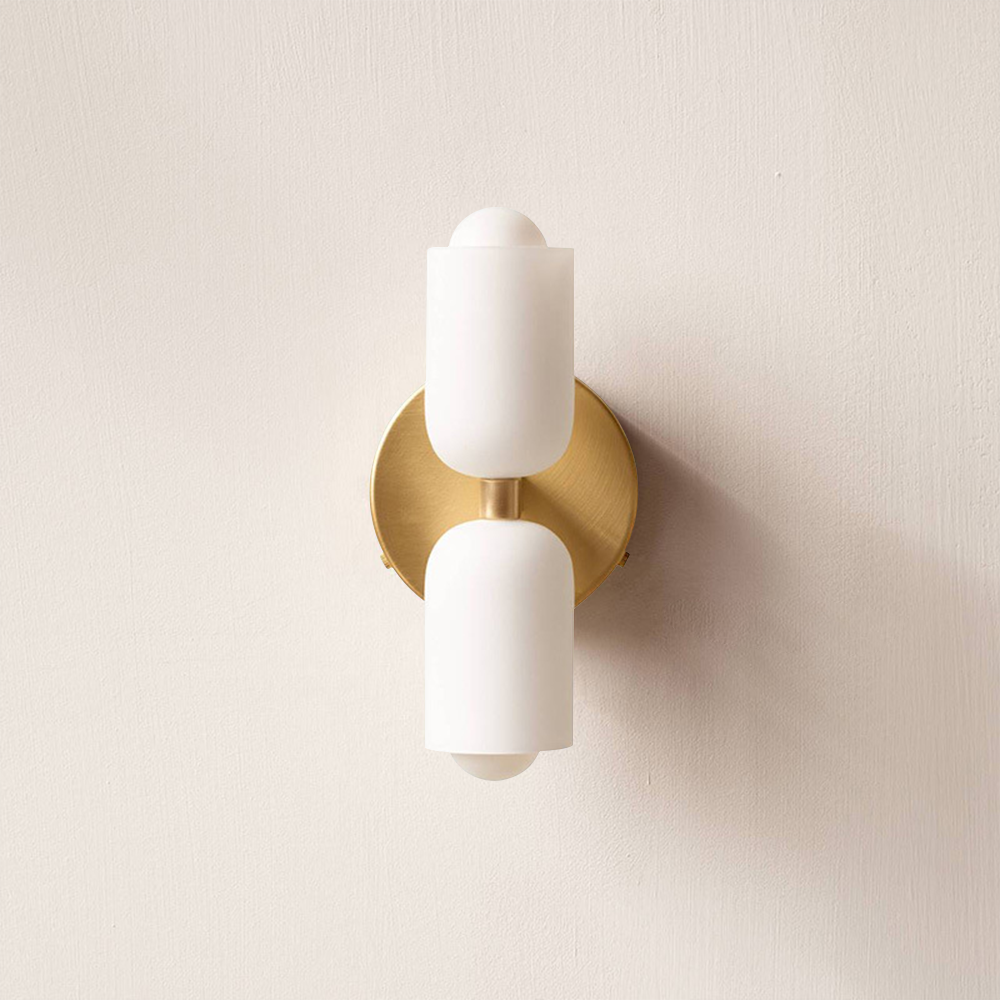 Modern Cream Double Head Wall Sconce