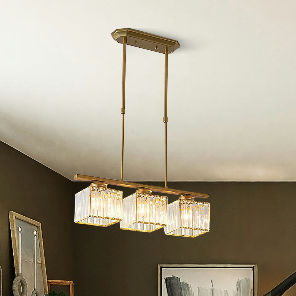 Nordic Multi Head Glass Island Chandelier