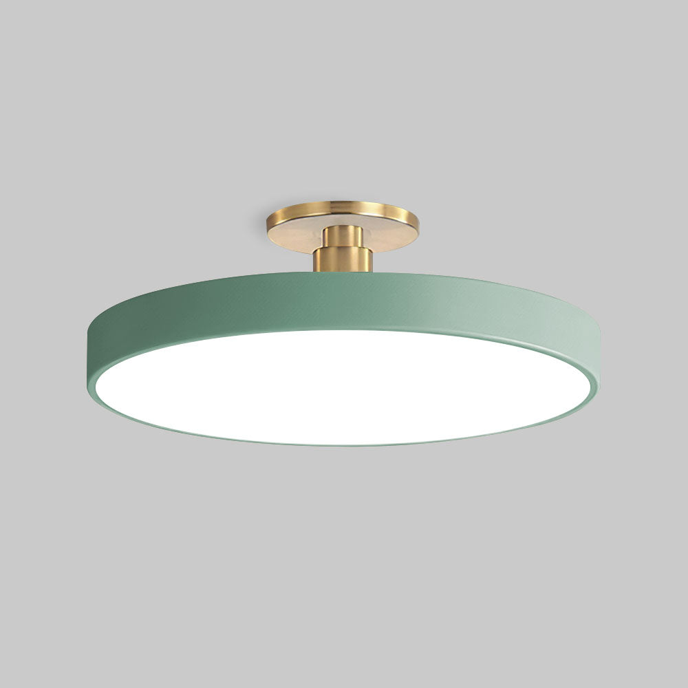 Minimalist Circular LED Semi Flush Ceiling Light