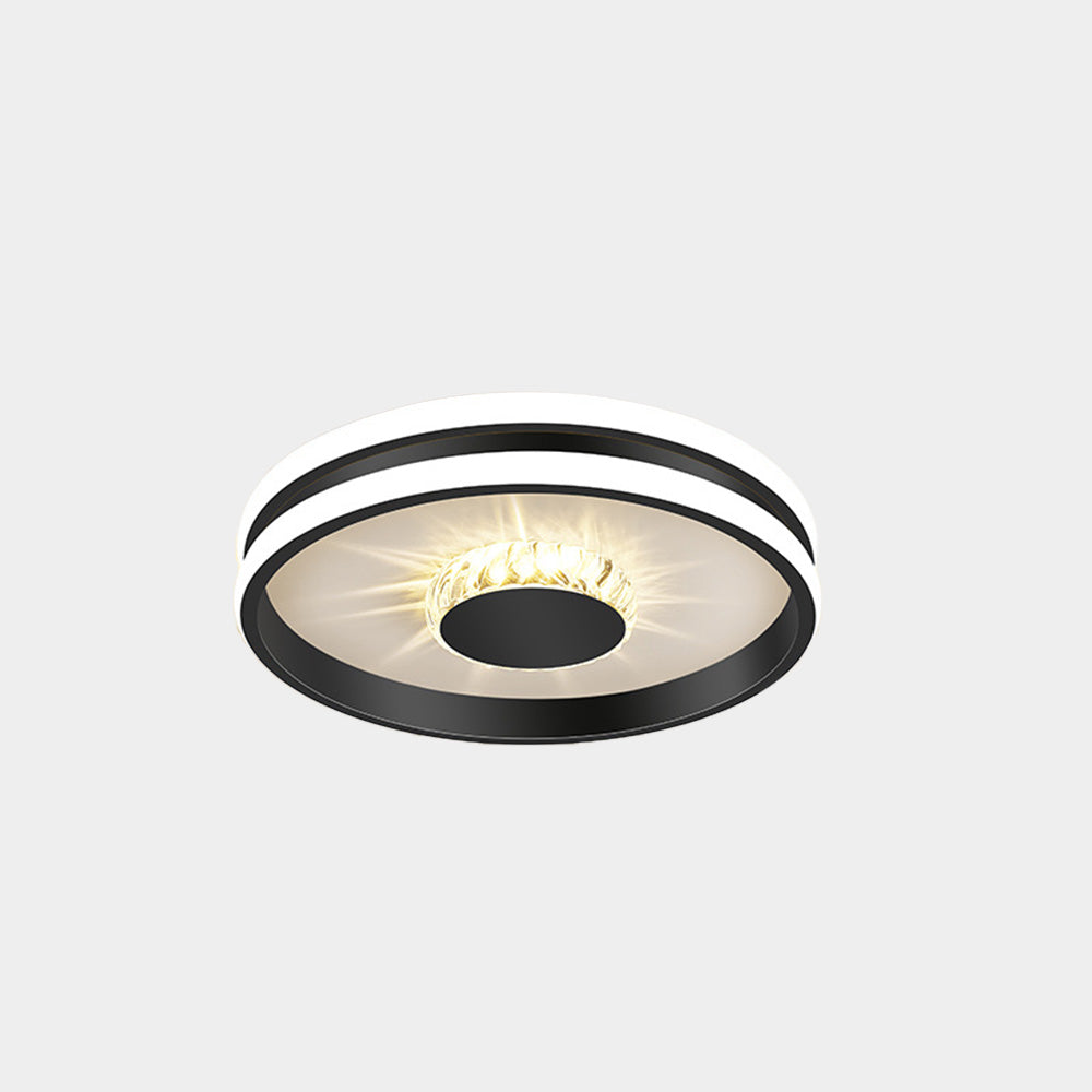 Gold Crystal LED Hallway Ceiling Light