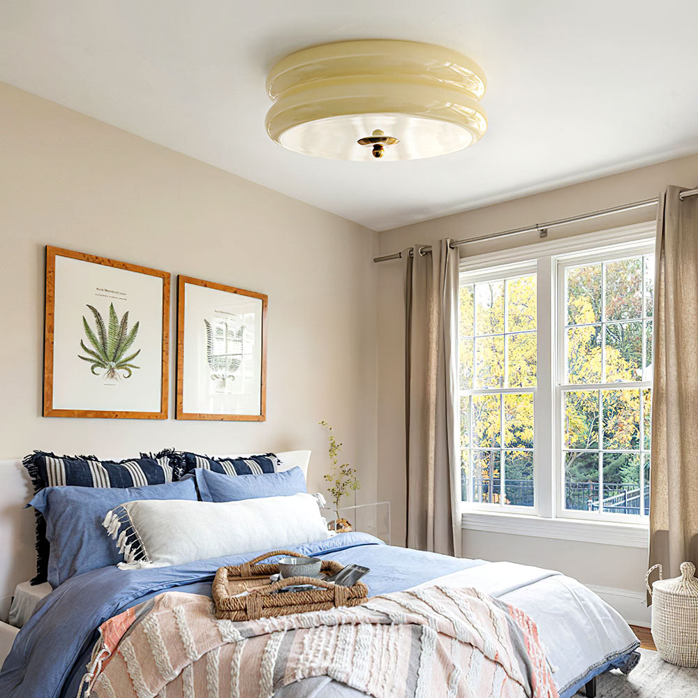Art Deco Cream Cake Ceiling Light