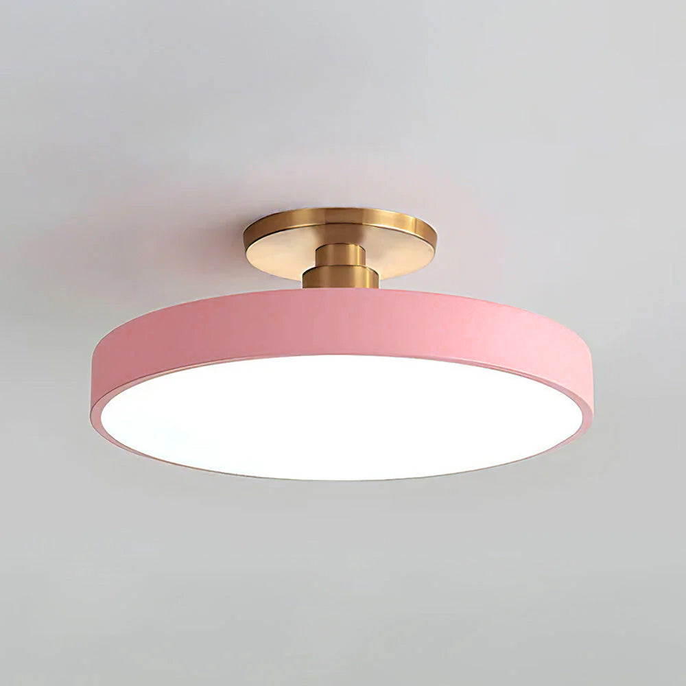 Minimalist Circular LED Semi Flush Ceiling Light