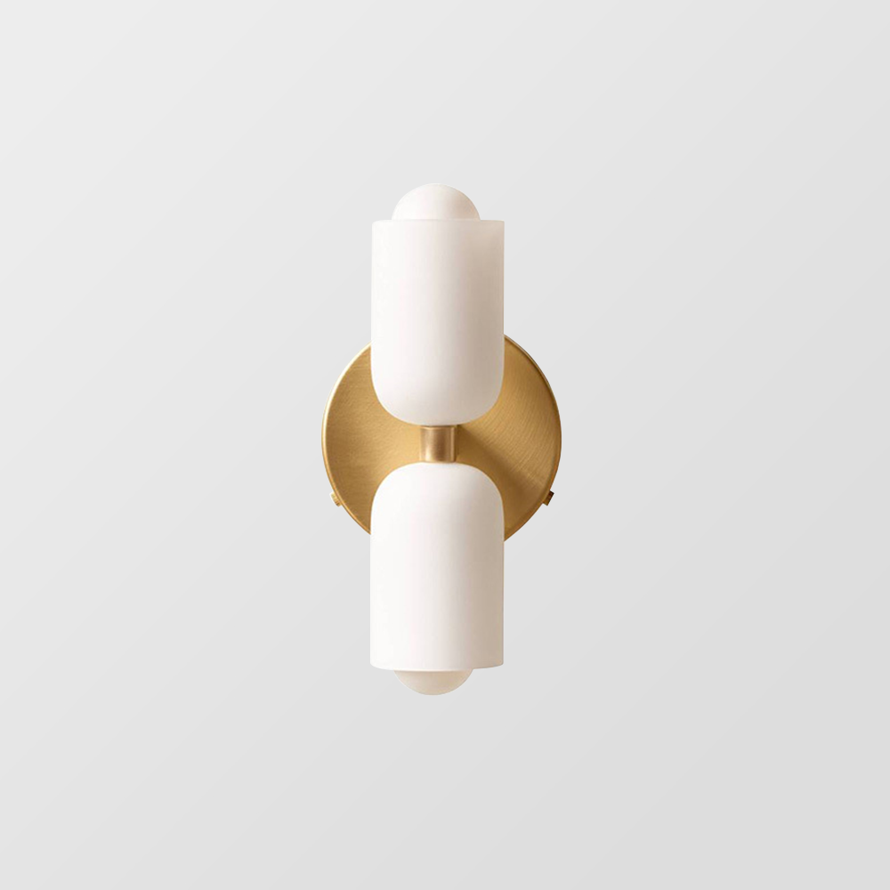 Modern Cream Double Head Wall Sconce