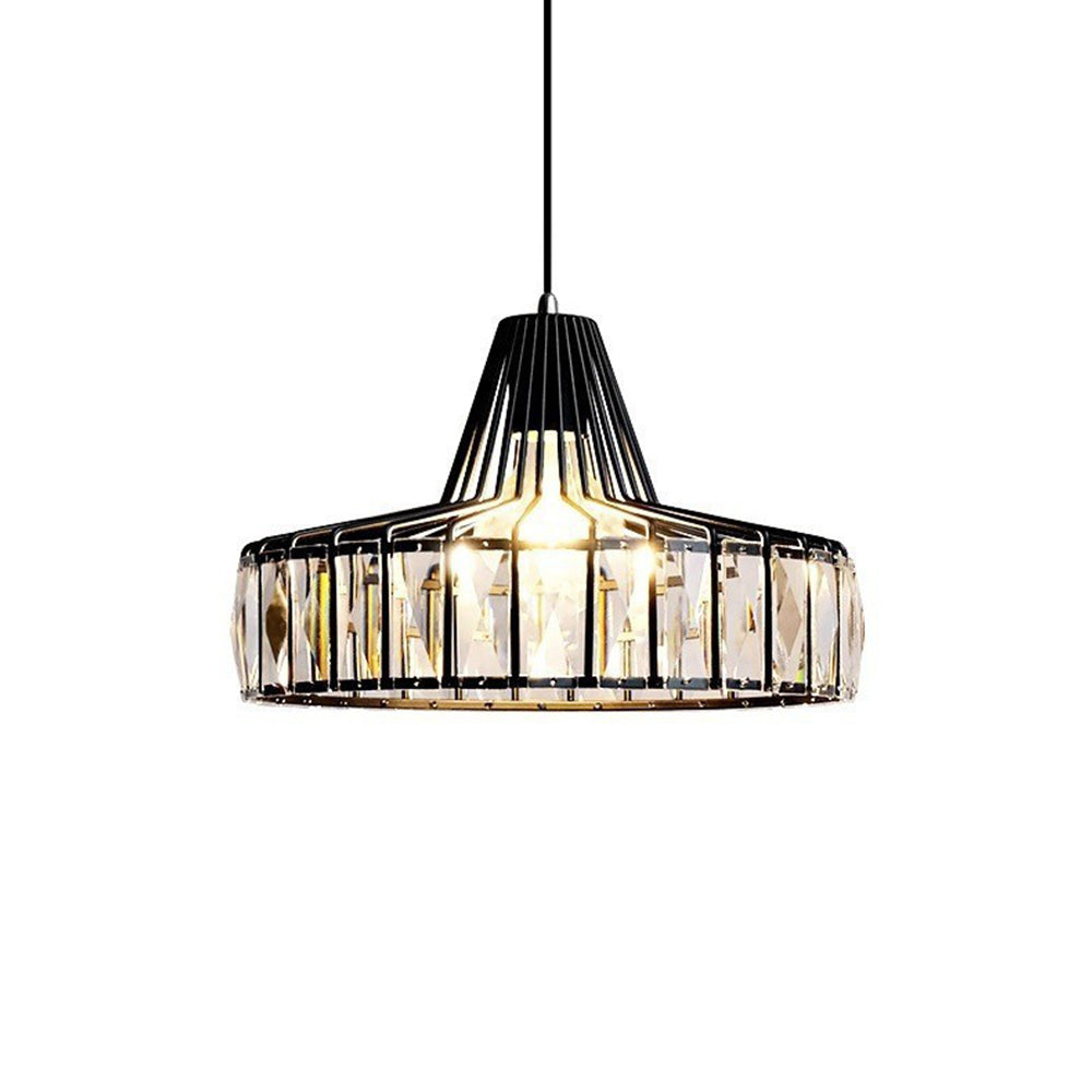 Black Modern Crystal Hanging Pendant Light