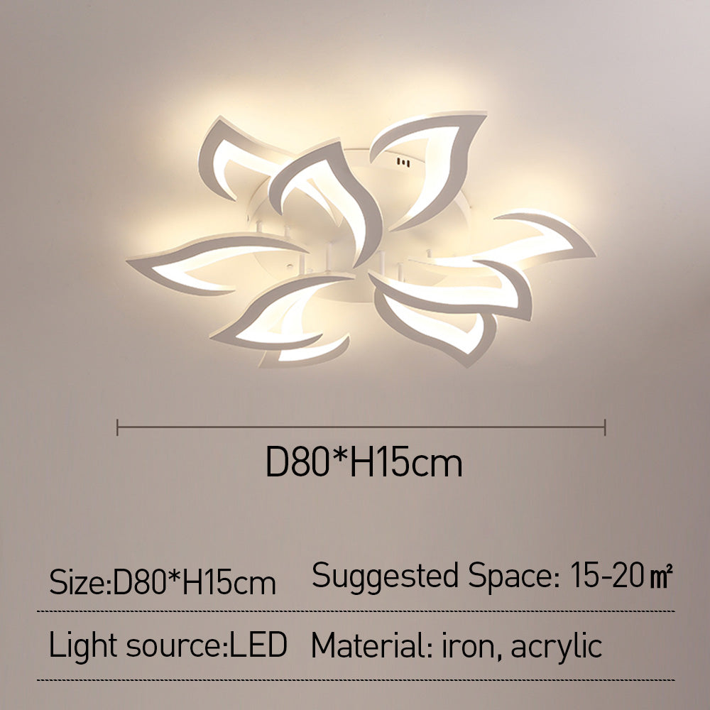 Modern Flower Shaped Metal LED Ceiling Light
