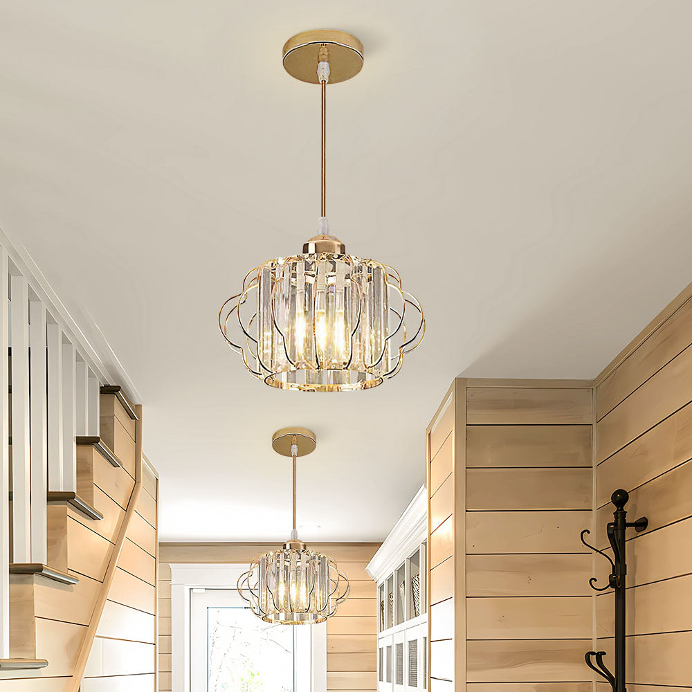 Gold Crystal Hallway Ceiling Light