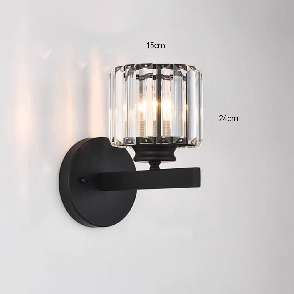 Crystal Round Or Square Hallway Wall Light