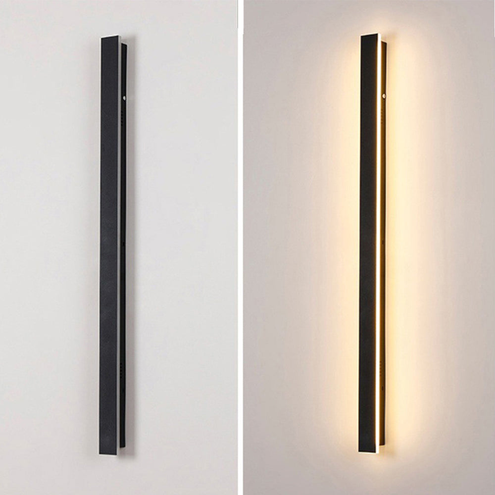 Industrial IP65 Modern Long Black Acrylic LED Outdoor Wall Lights
