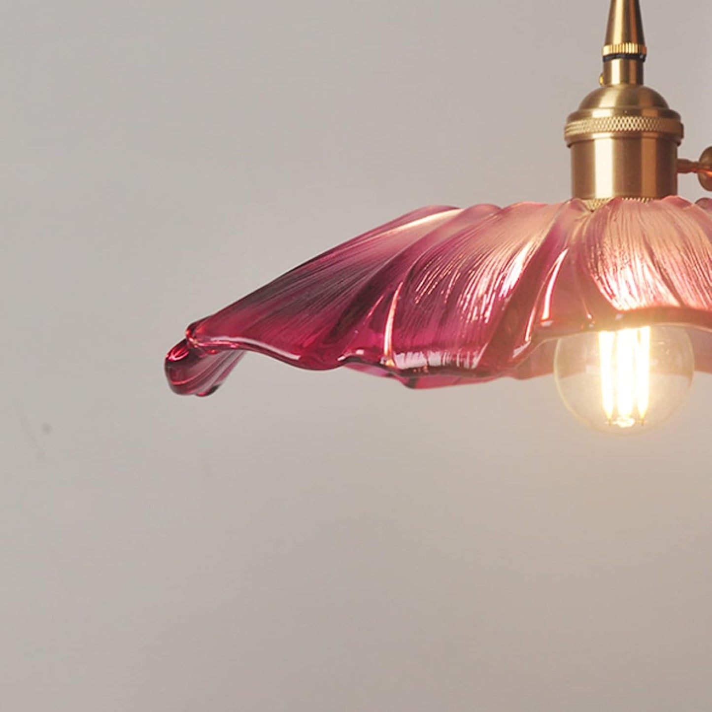 Retro Glass Flower Pendant Light For Dining Room