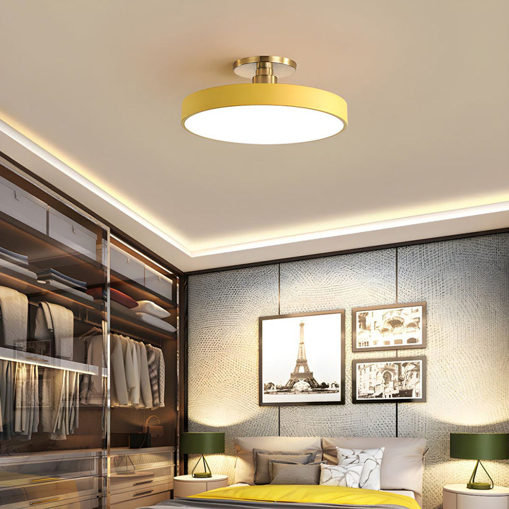 Minimalist Circular LED Semi Flush Ceiling Light