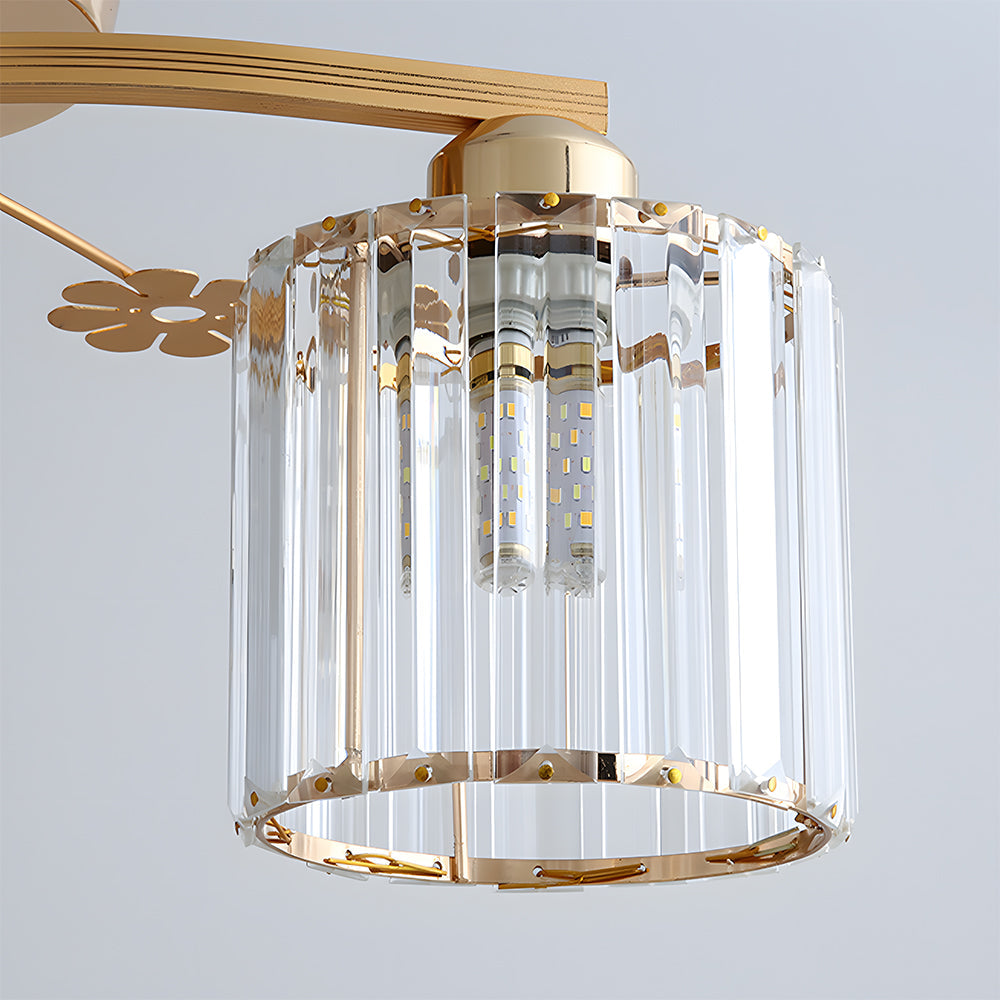 Crystal Luxury Semi Flush Ceiling Light