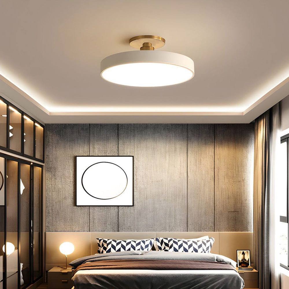 Minimalist Circular LED Semi Flush Ceiling Light