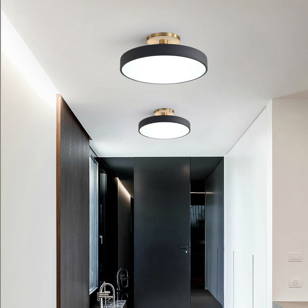 Minimalist Circular LED Semi Flush Ceiling Light