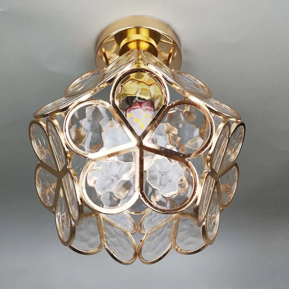 Flowers Style Glass Ceiling Hallway Lighting