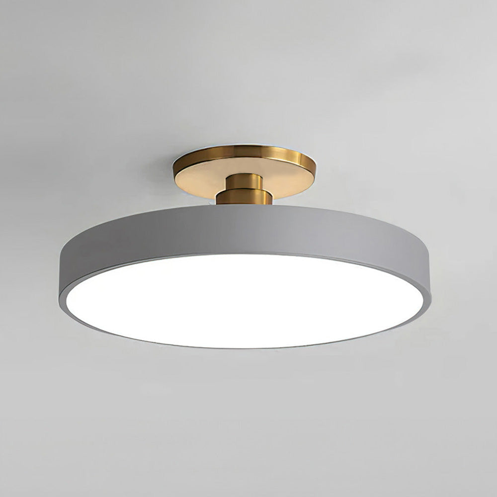 Minimalist Circular LED Semi Flush Ceiling Light
