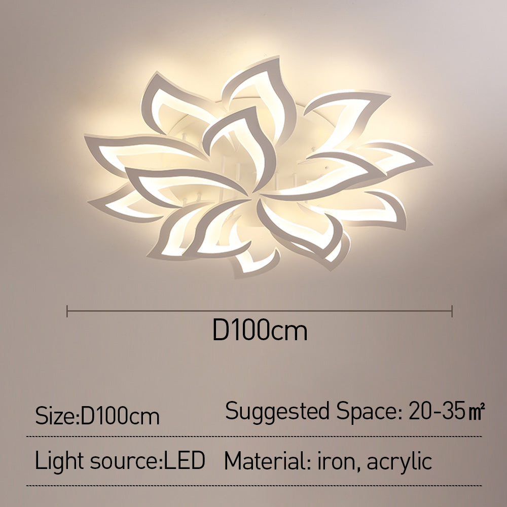 Modern Flower Shaped Metal LED Ceiling Light