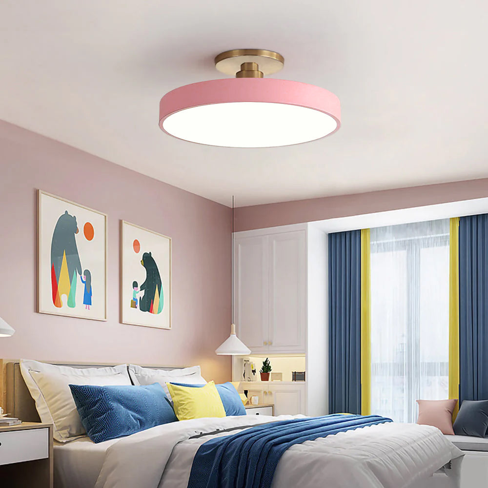 Minimalist Circular LED Semi Flush Ceiling Light