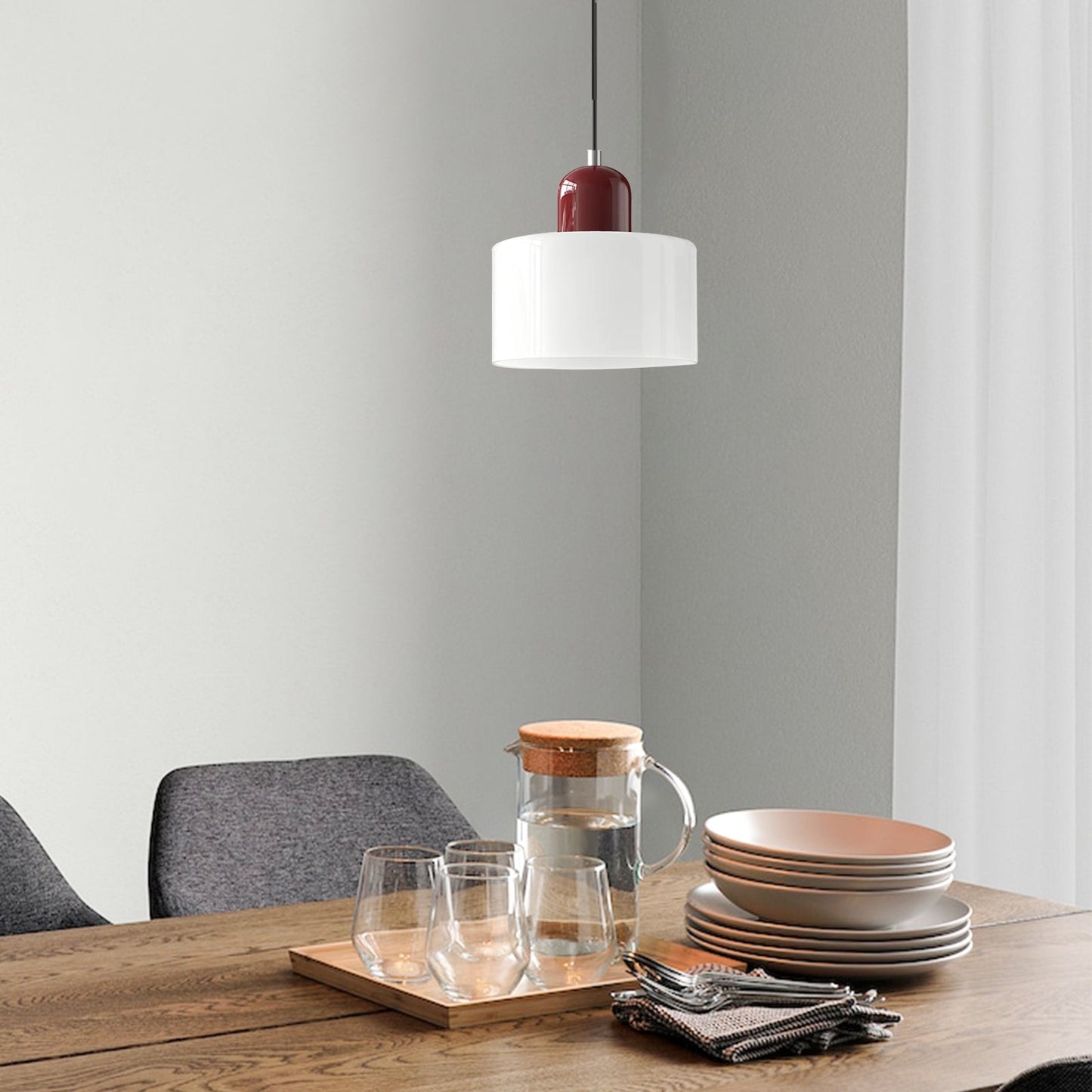 Bauhaus Small Glass Art Pendant Light