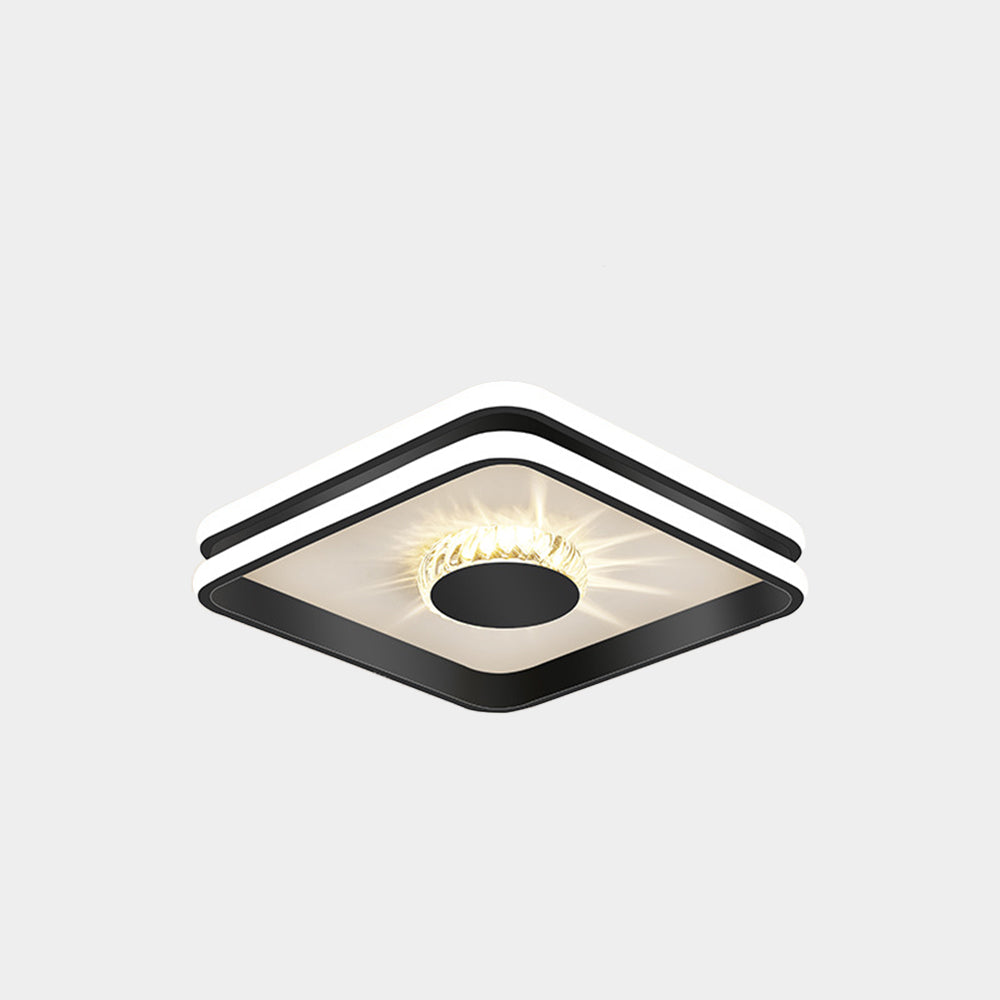 Gold Crystal LED Hallway Ceiling Light
