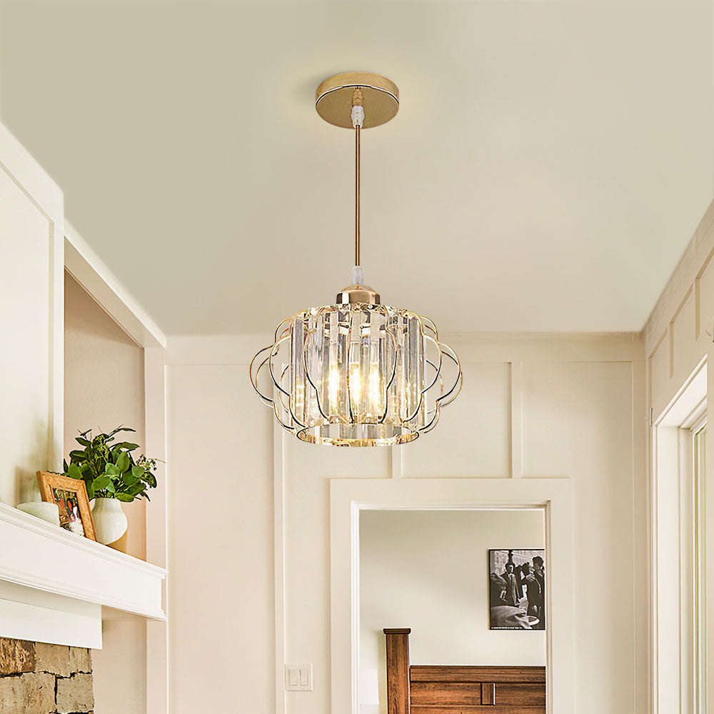 Gold Crystal Hallway Ceiling Light