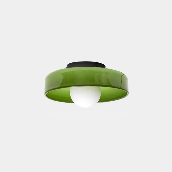 Modern Round Glass Flush Mount Kitchen Ceiling Light