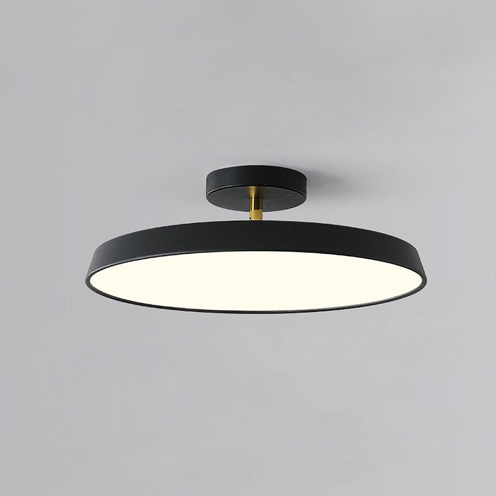 Minimalist White LED Semi-Flush Ceiling Light