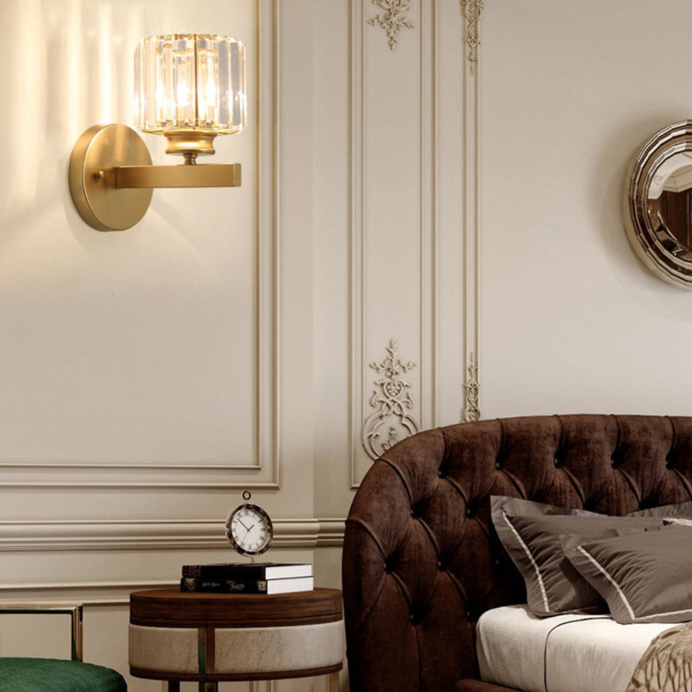 Crystal Round Or Square Hallway Wall Light