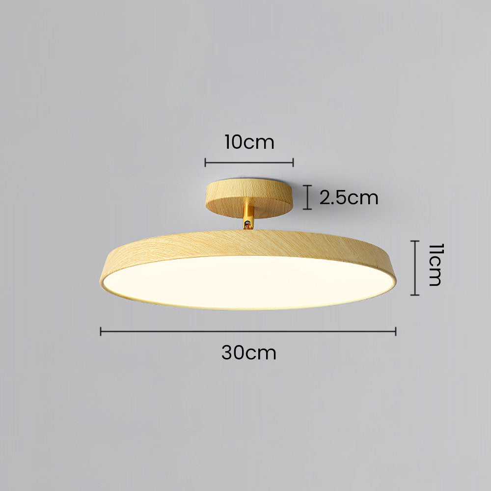 Minimalist White LED Semi-Flush Ceiling Light