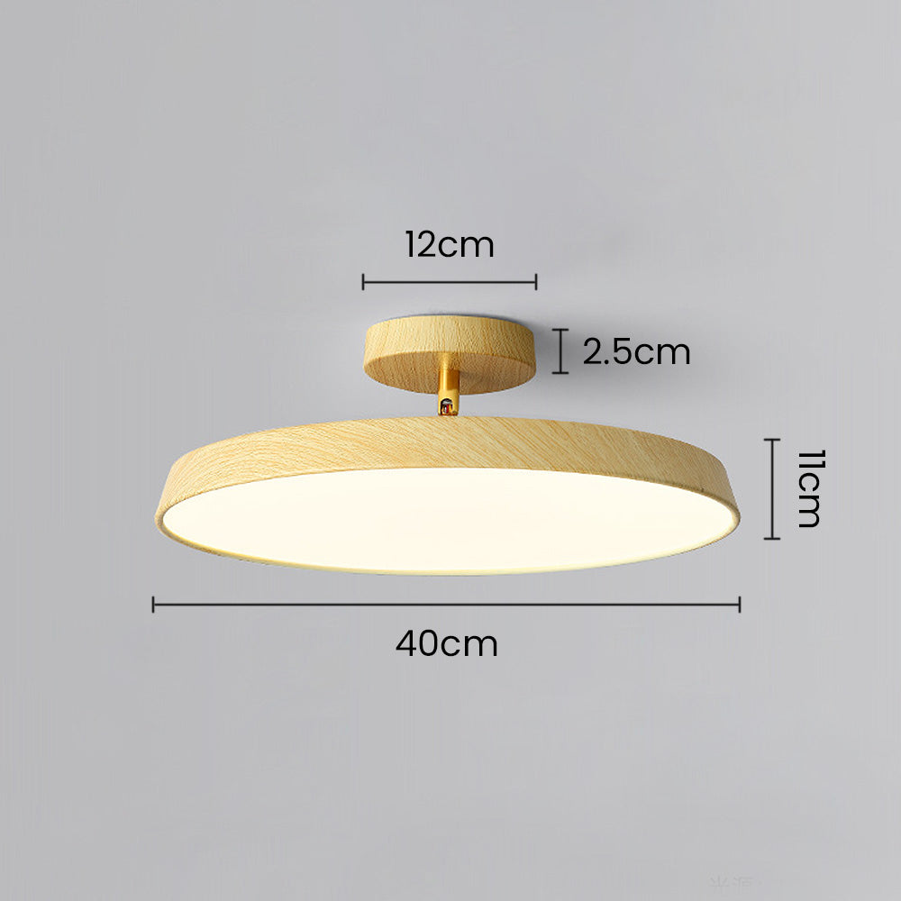 Minimalist White LED Semi-Flush Ceiling Light