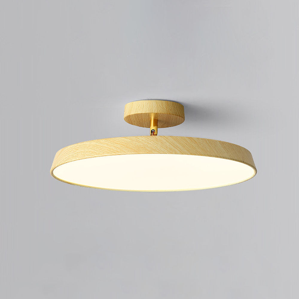 Minimalist White LED Semi-Flush Ceiling Light