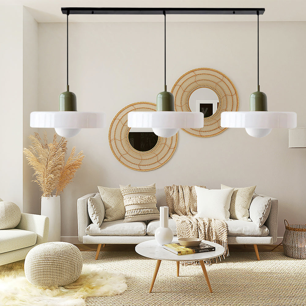 3 Heads Modern Art Decor Glass Pendant Light