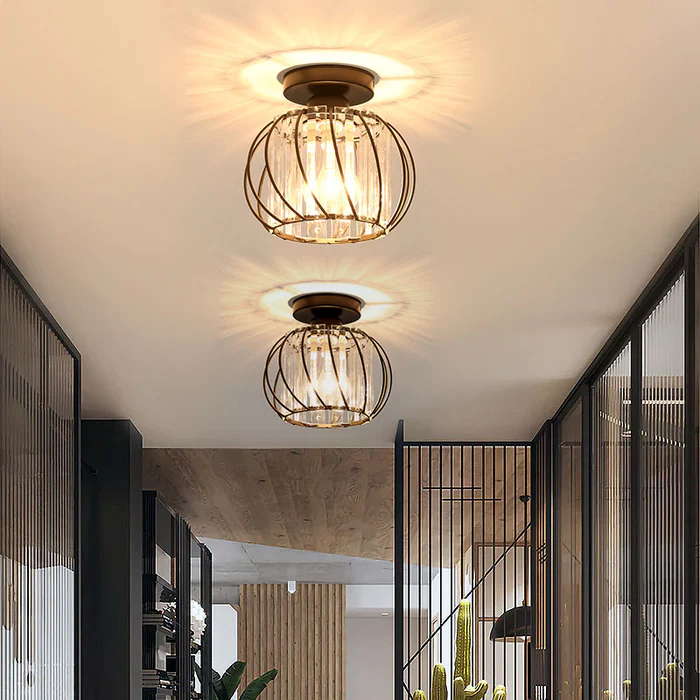 Nordic Simple Globular Glass Hallway Pendant Light